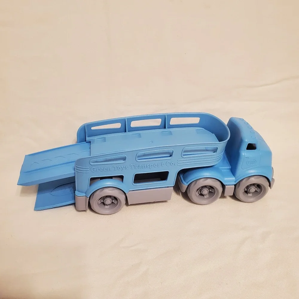 Green Toys Blue Transport Truck and Purple Airplane Recycled‎ Plastic Toy Set